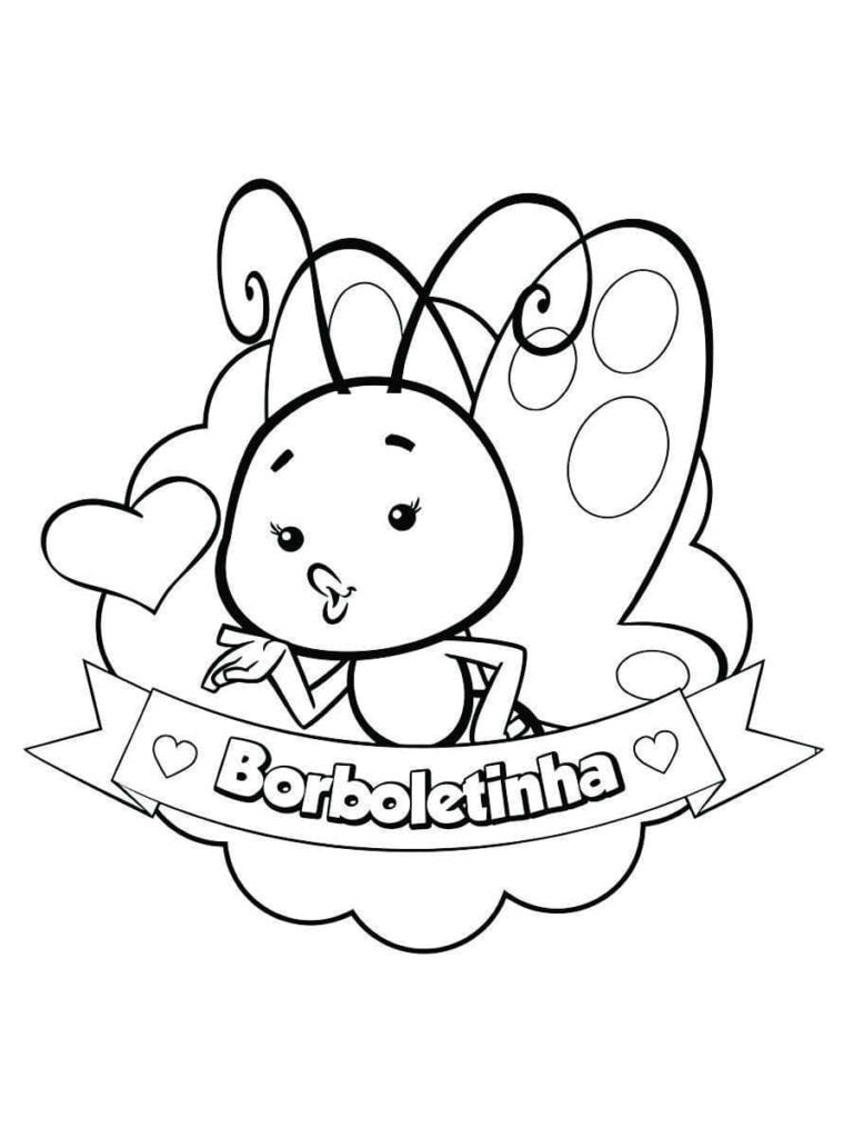 borboletinha da galinha pintadinha para colorir