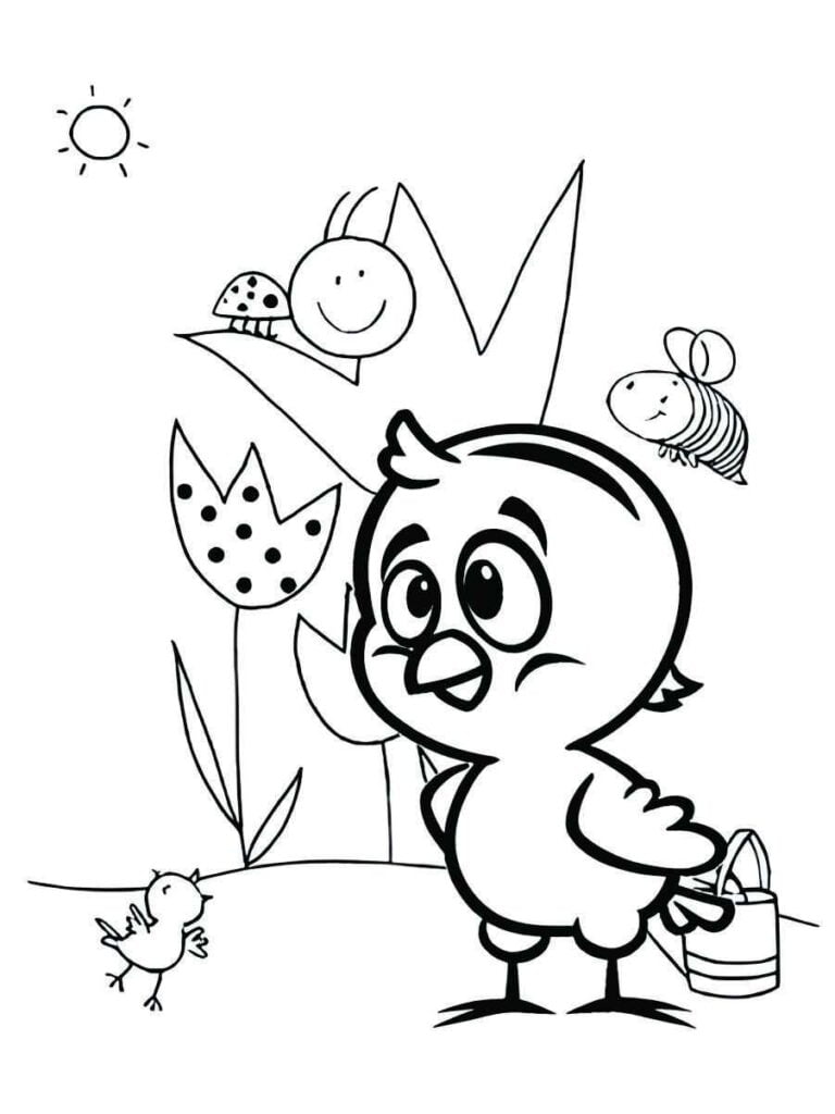 desenho pintinho da galinha pintadinha para colorir