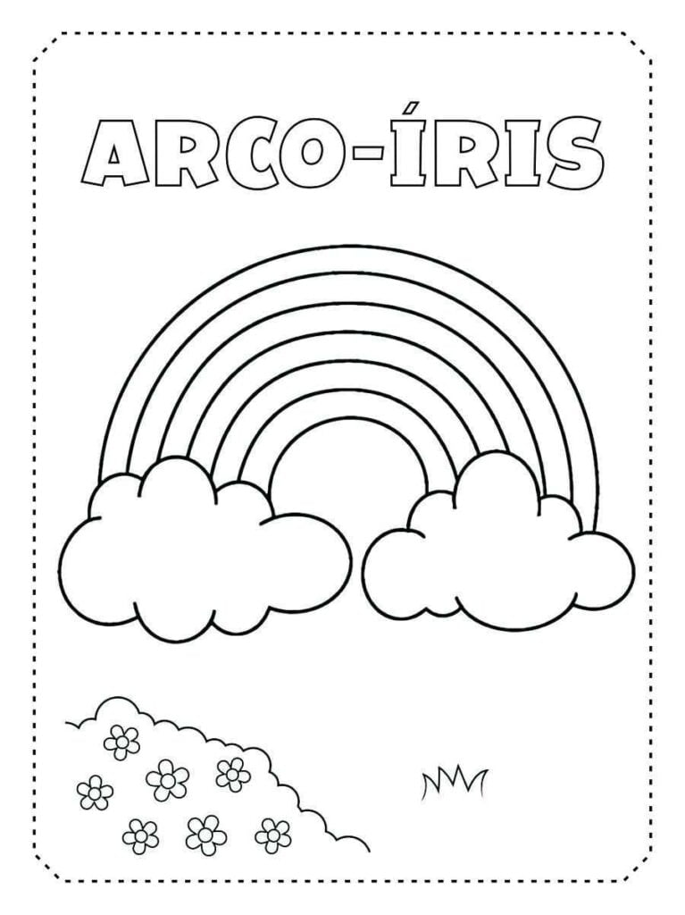 Desenho de Arco-íris para colorir