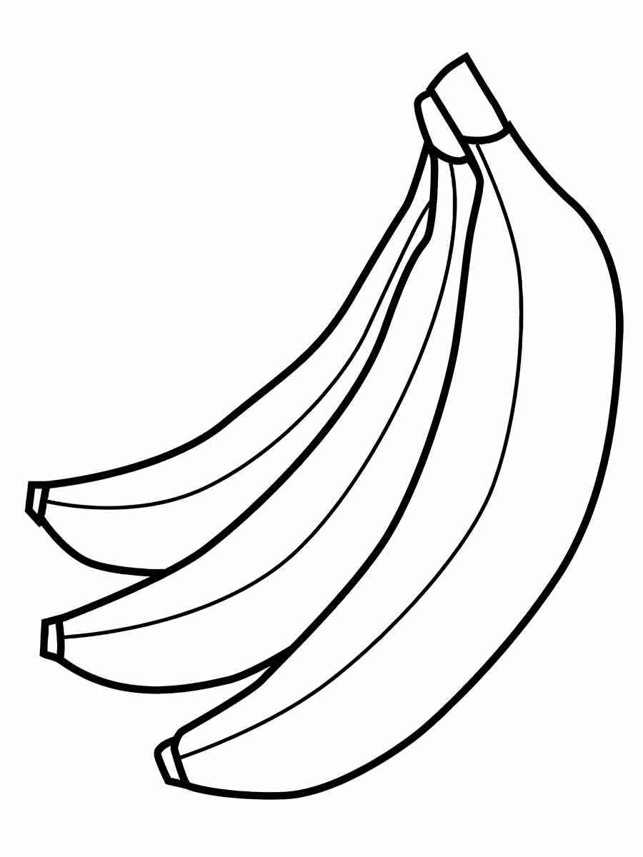 Desenho de Bananas para colorir