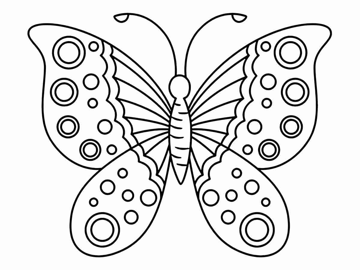 Desenhos para colorir de desenho de lindas borboletas para colorir  