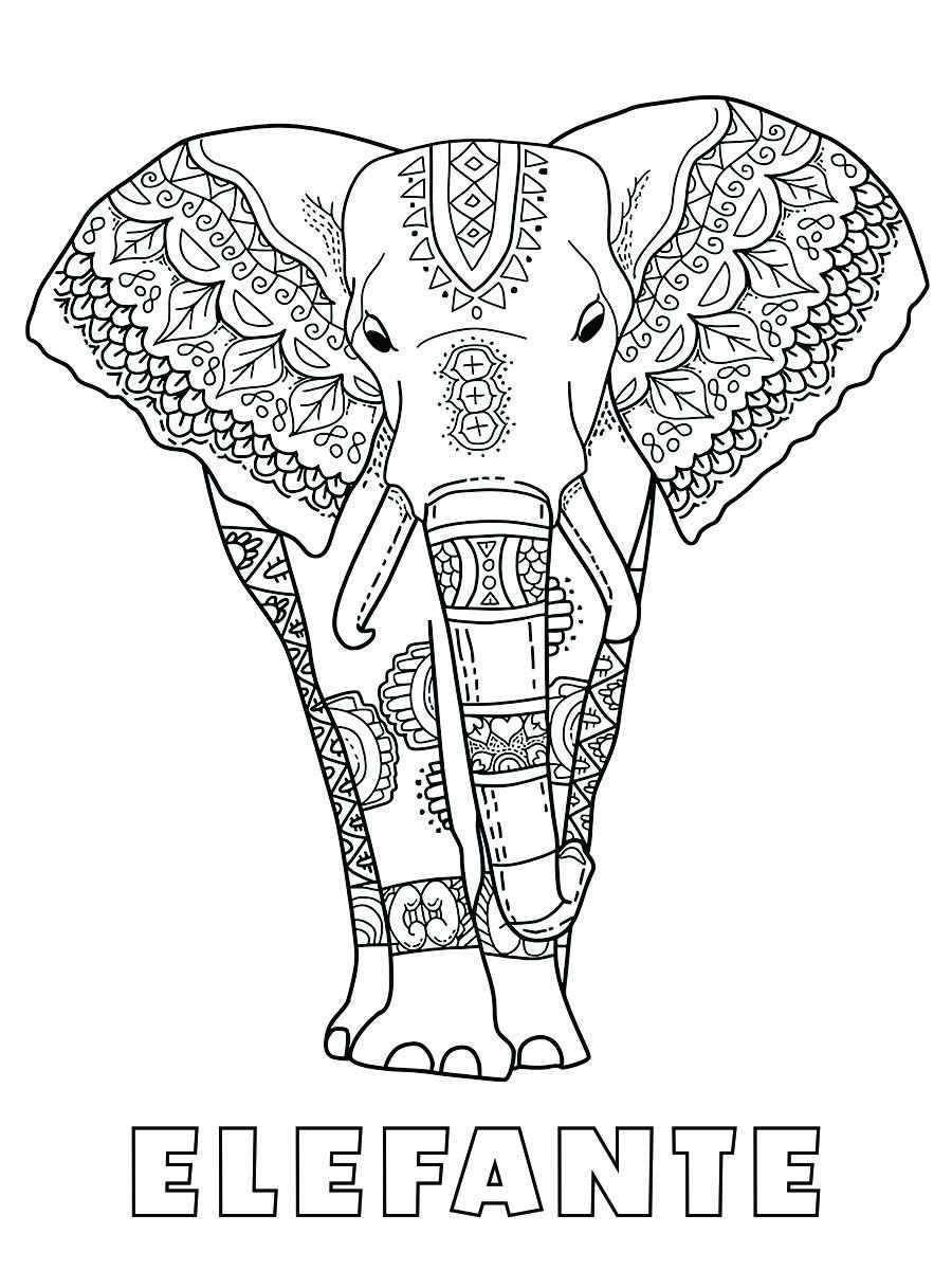 mandala elefante para colorir 73