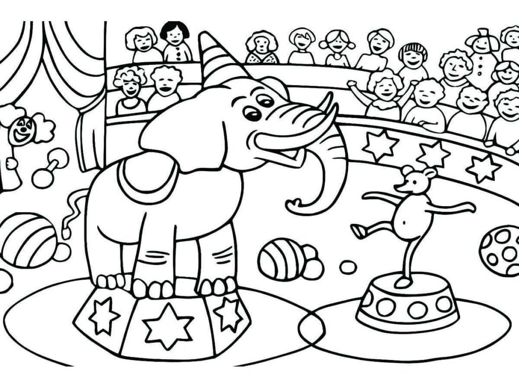 elefante de circo para colorir 83