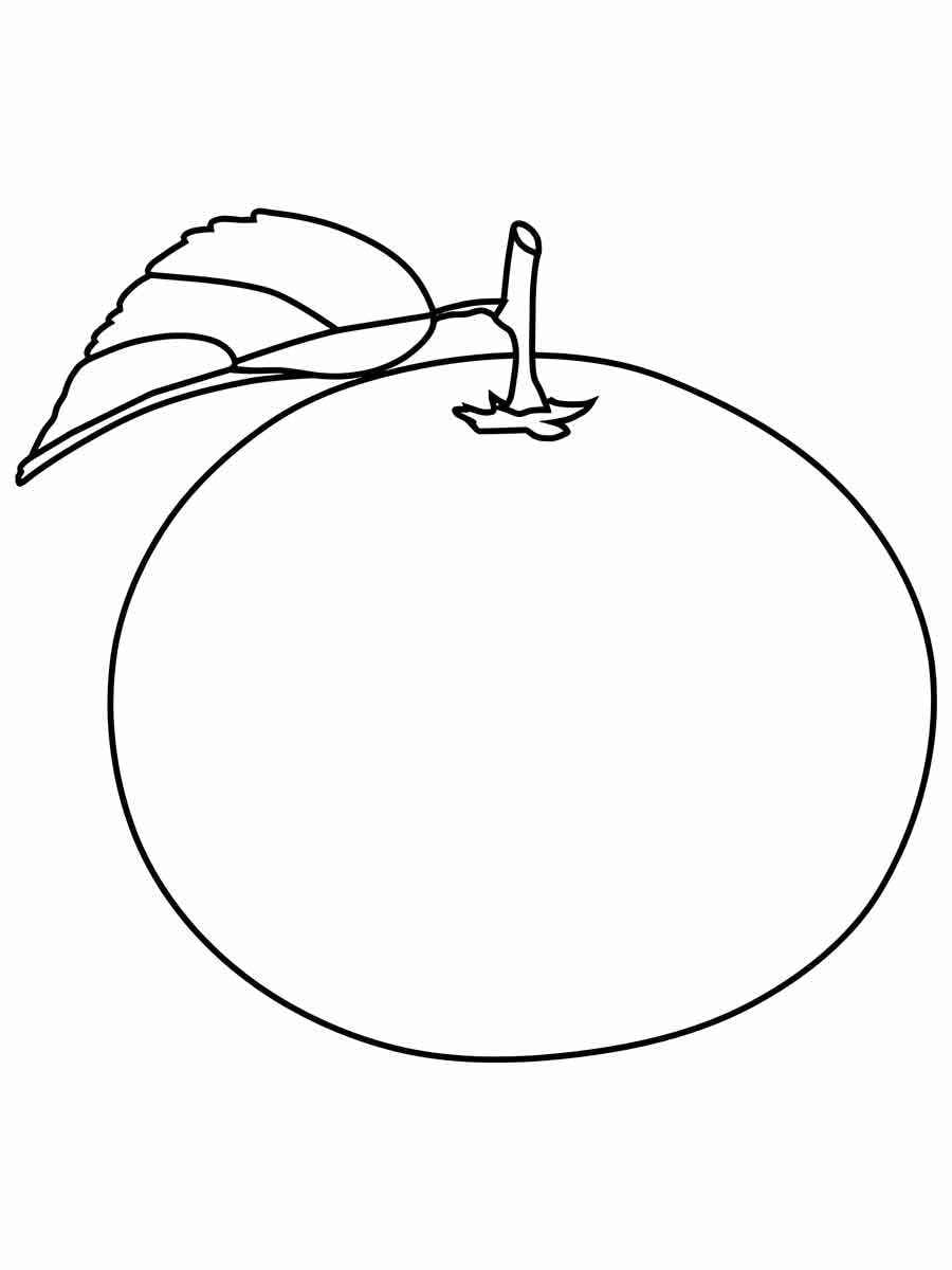 Desenho de Laranja para colorir fácil