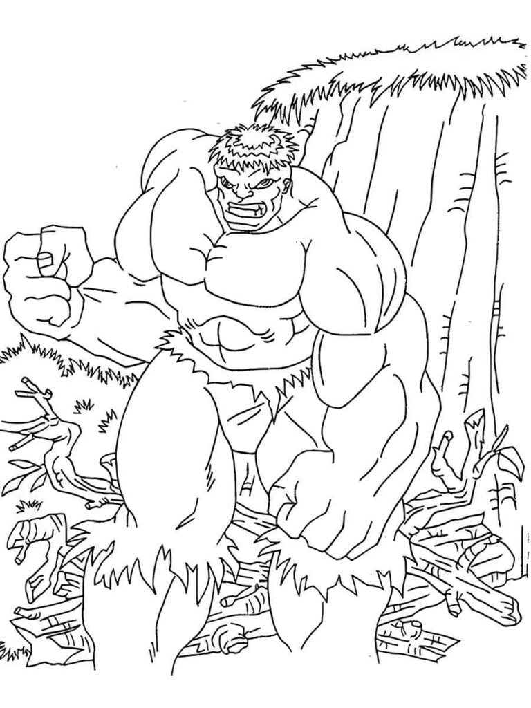 76 desenhos do Hulk para colorir