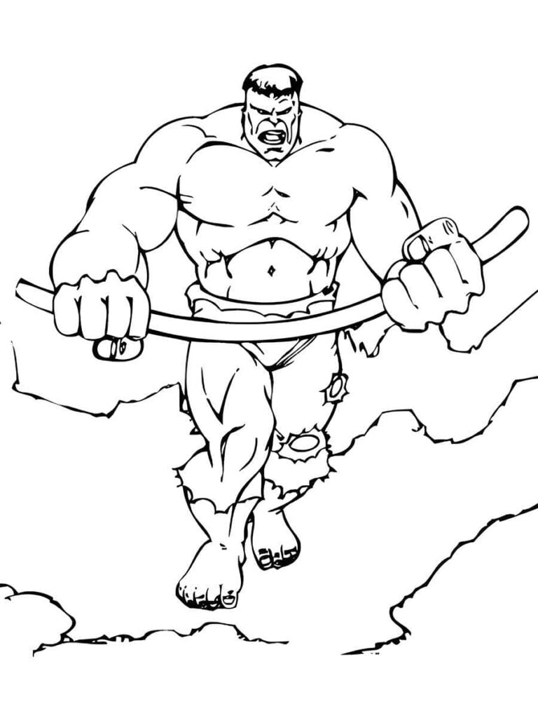 Desenho de Hulk para colorir