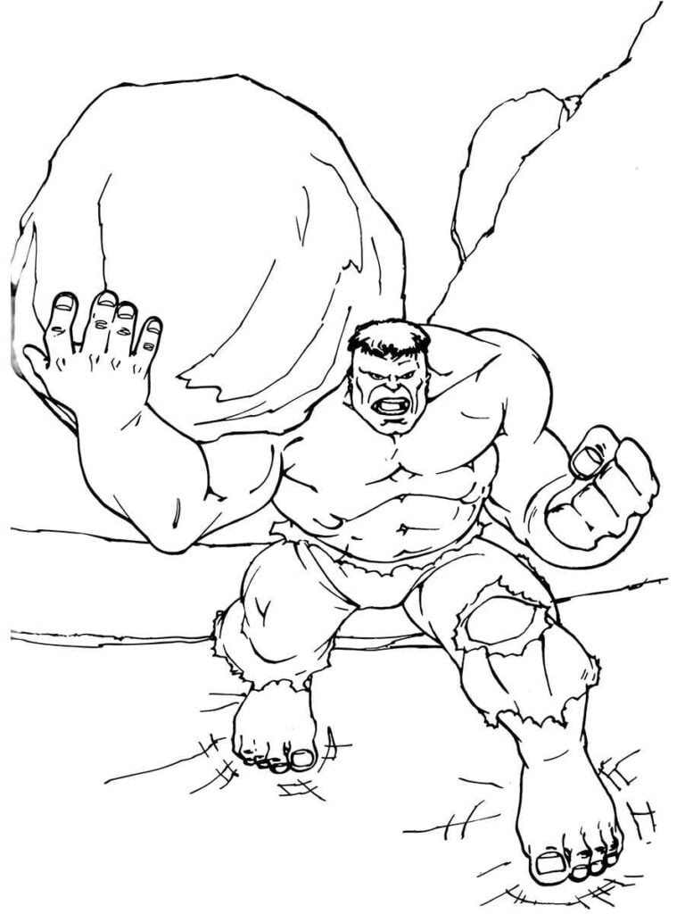 Desenho do Hulk para colorir