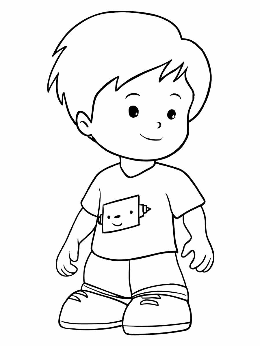 Desenho de Menino para Colorir - 2