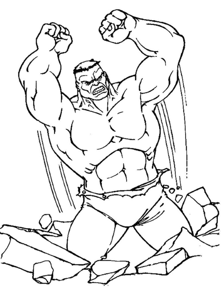 Desenho para colorir de Hulk