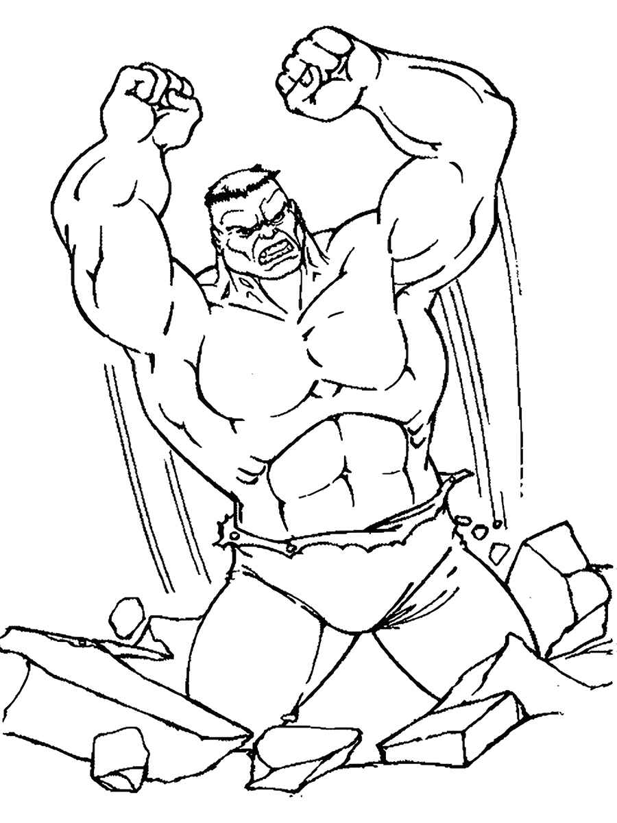 Desenho para colorir de Hulk