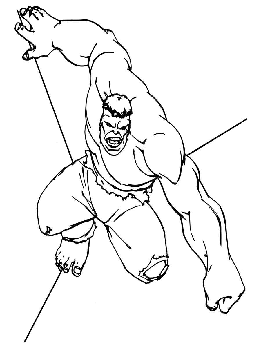 Desenho para colorir de Hulk