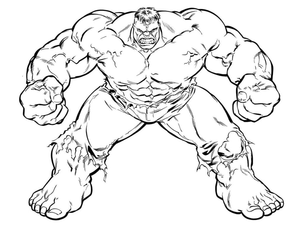 Desenhos do Hulk para colorir