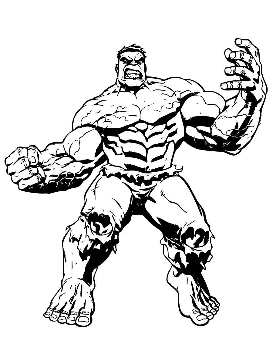 Desenho para colorir de Hulk