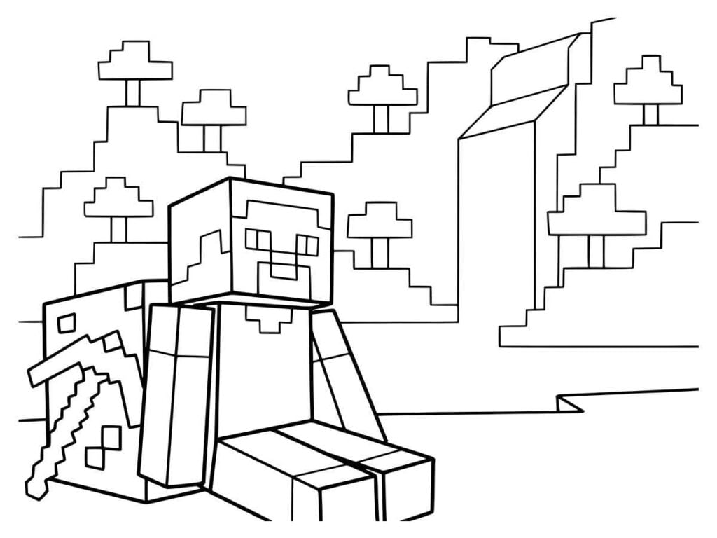 desenhos para colorir de minecraft 105