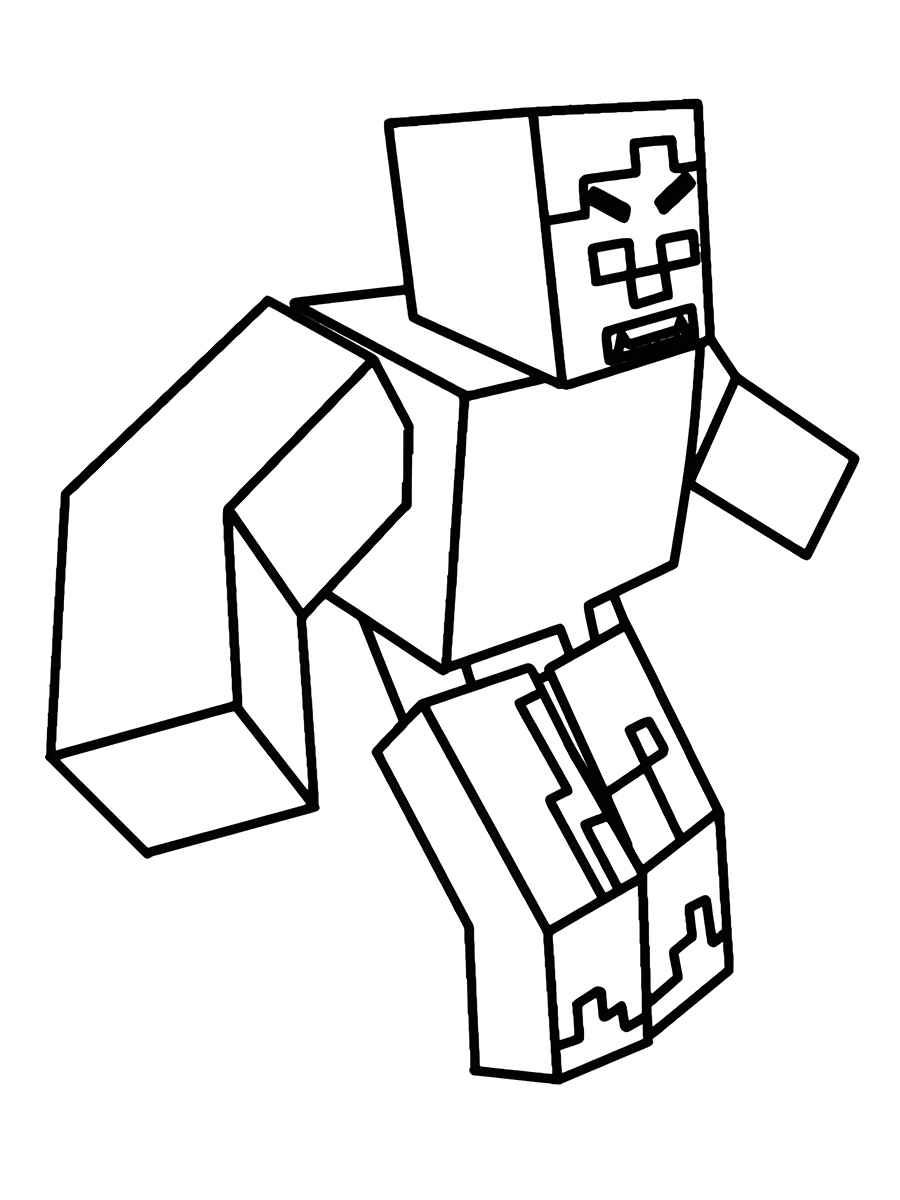 Desenho do minecraft para pintar