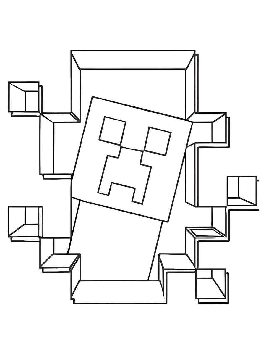 Desenho para colorir do minecraft 88