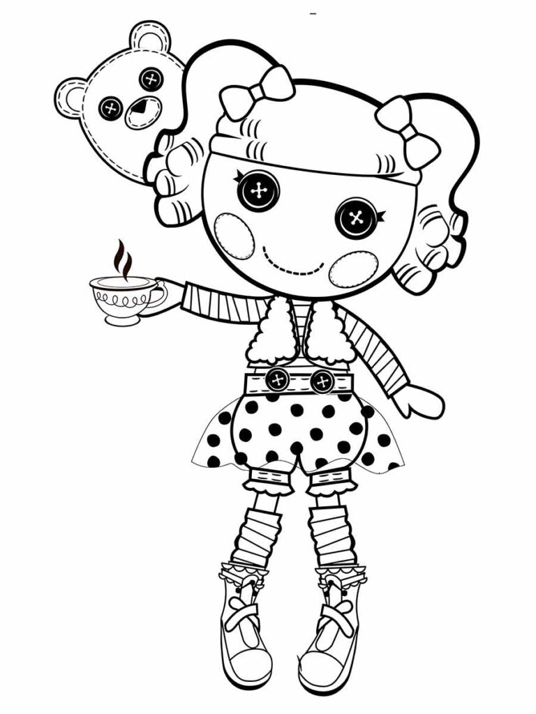 Desenho simples de menina para colorir e imprimir