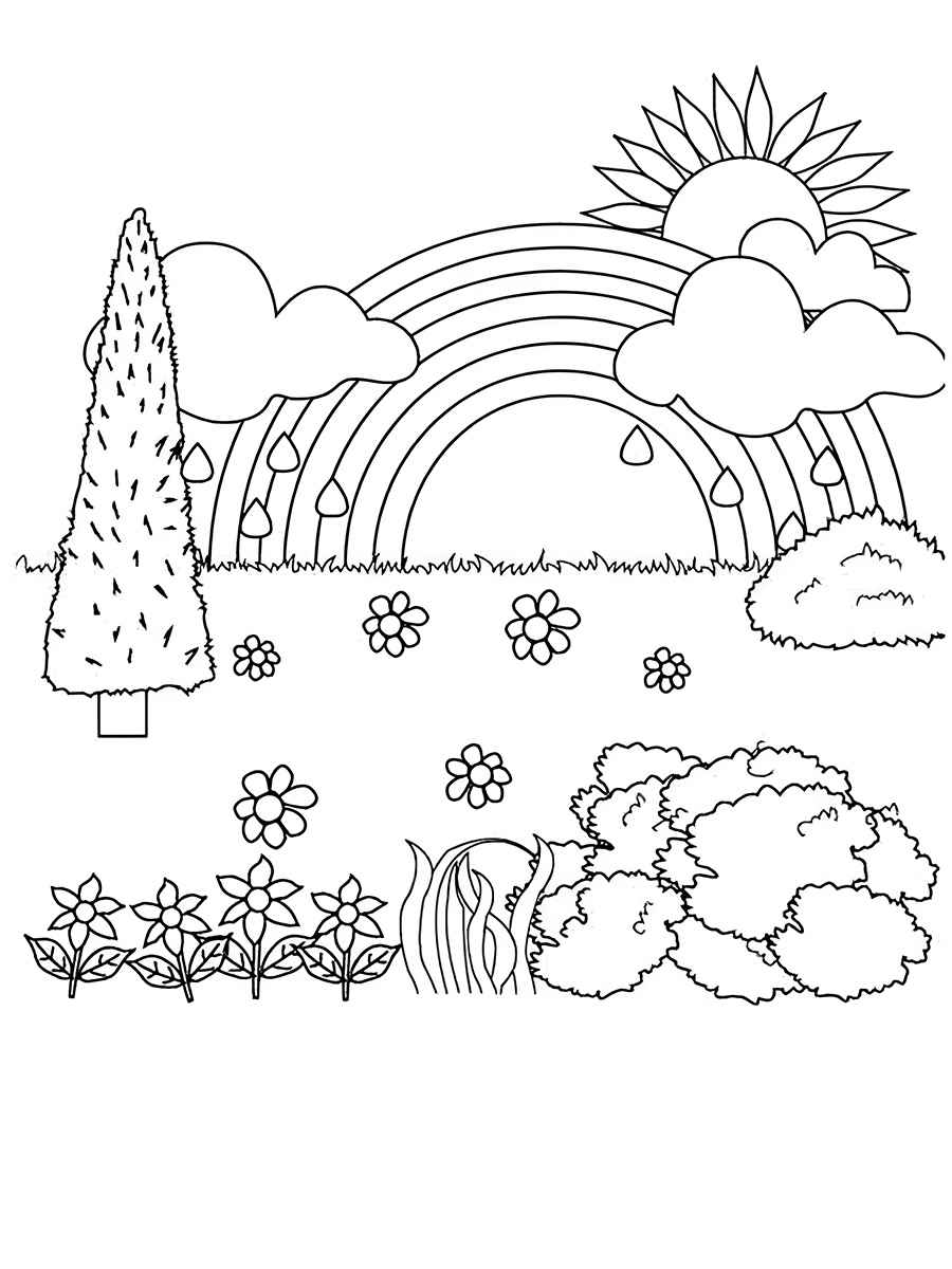 desenhos para colorir Arco-íris