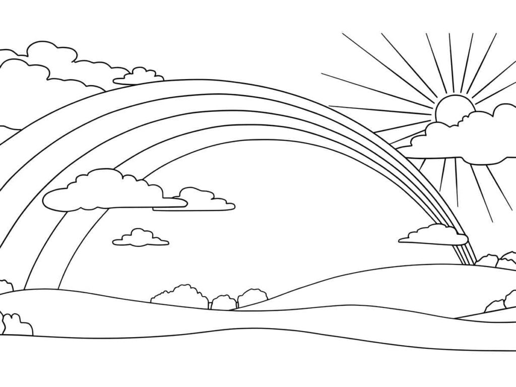 Desenhos para colorir de Arco íris