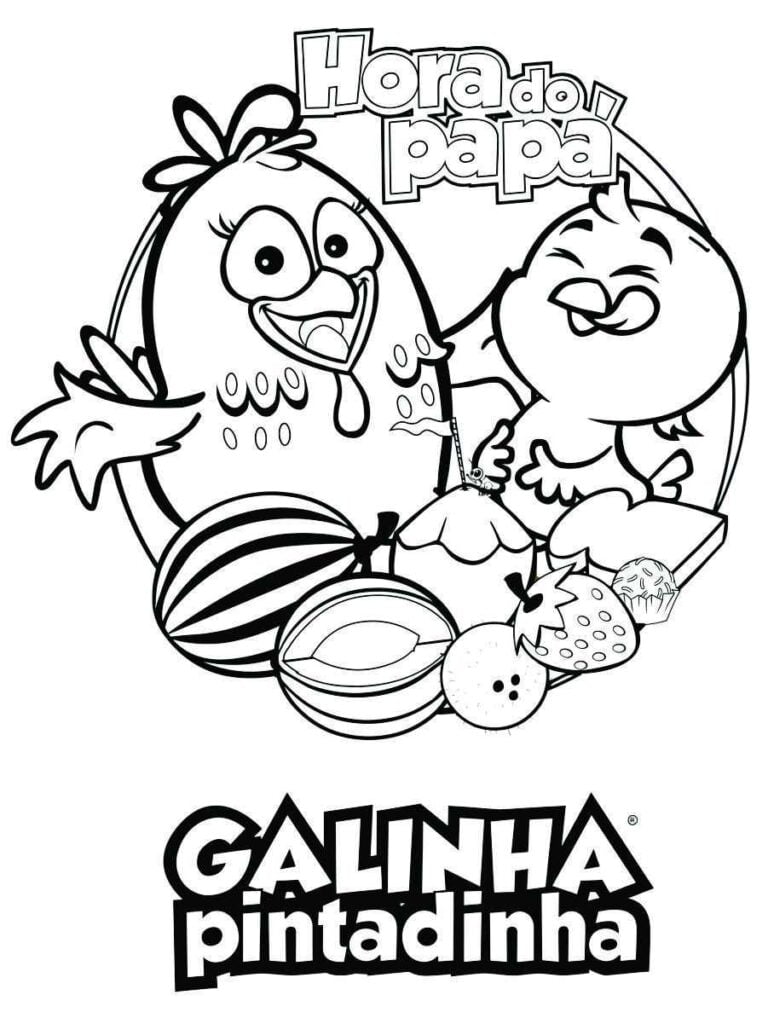 desenho para colorir da galinha pintadinha