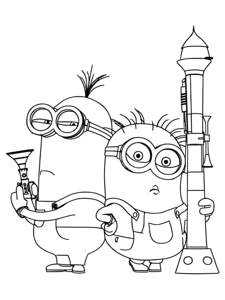 desenho para colorir minions