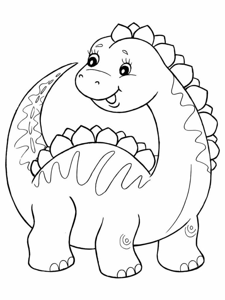 Dinossauro animal linha pontilhada prática desenhar cartoon doodle kawaii  anime página para colorir fofa