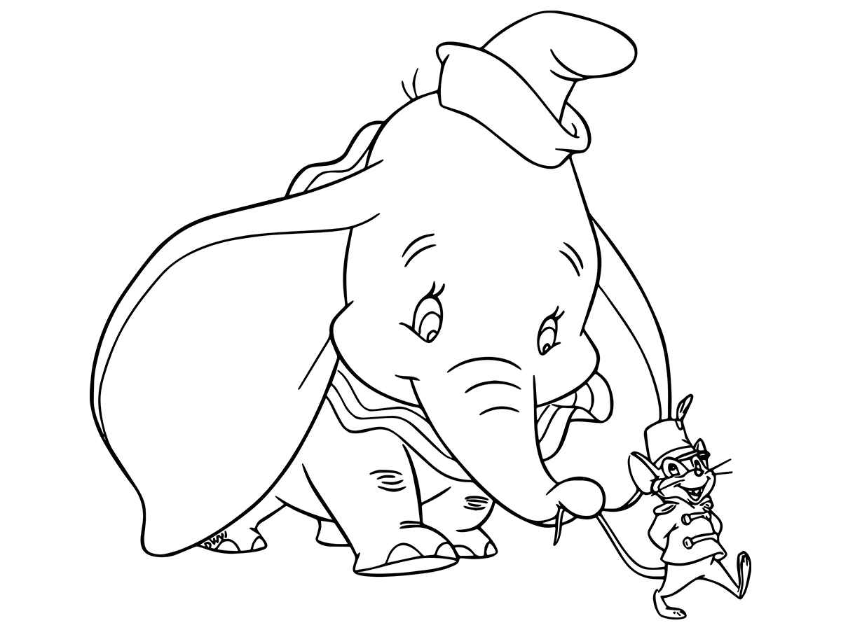 Desenho de elefante para colorir e imprimir