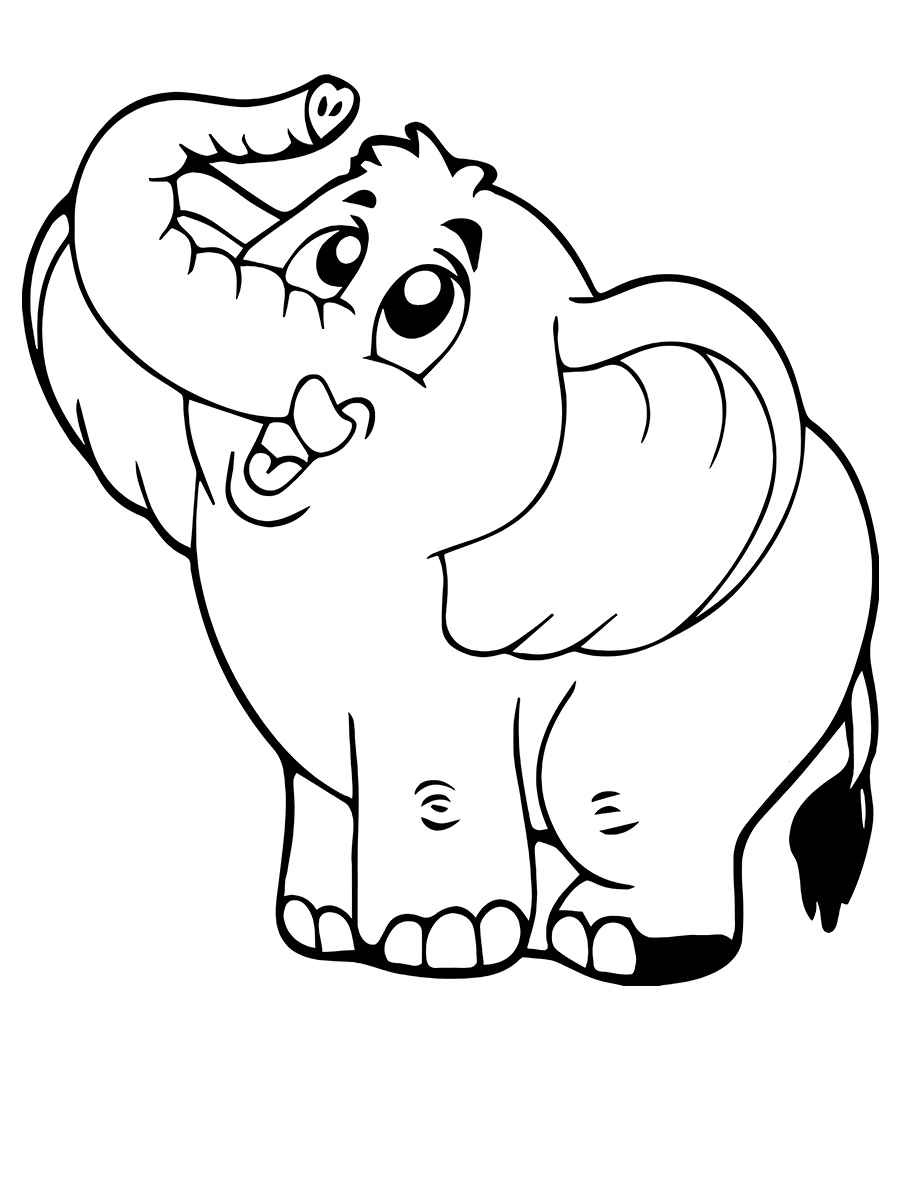 Desenho elefante para colorir 24