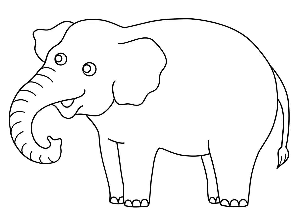 Desenho elefante para colorir 27