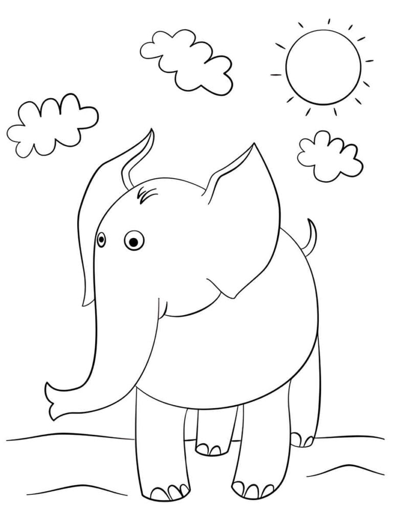 elefante para colorir e imprimir