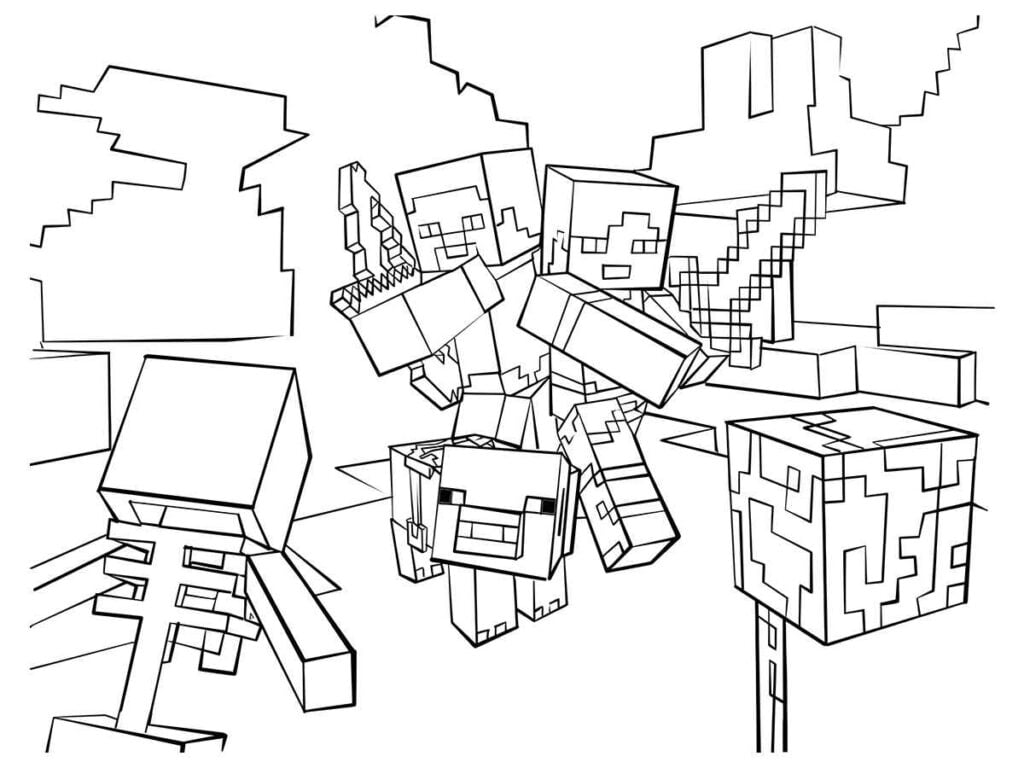 desenhos para colorir minecraft 113