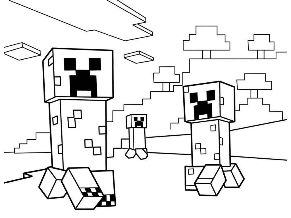 Desenhos de Minecraft para Imprimir e Colorir