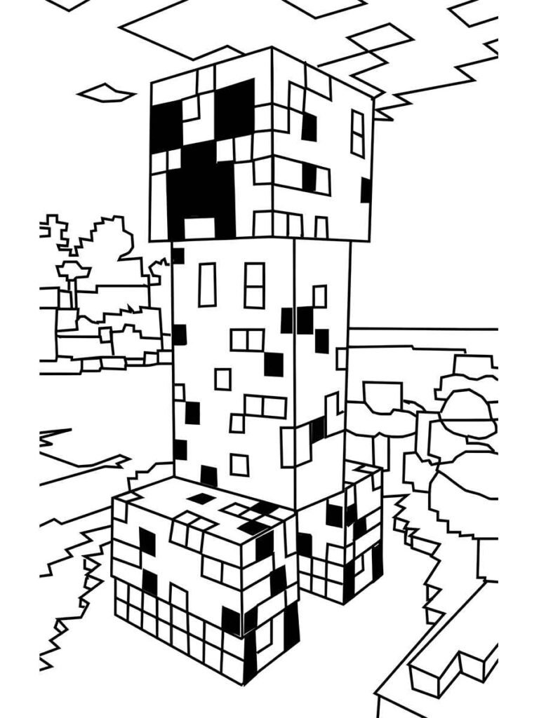 Desenho de Minecraft Enderman para colorir