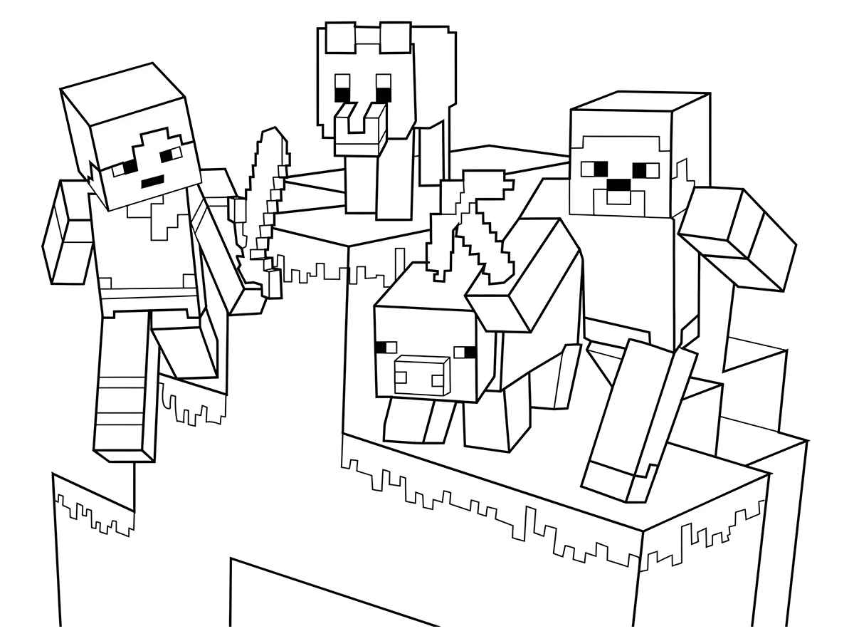 desenhos para colorir minecraft