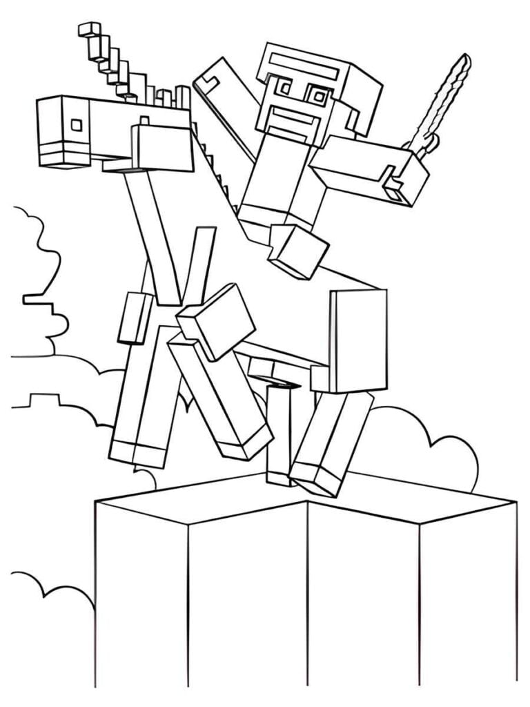 desenhos para colorir minecraft 131