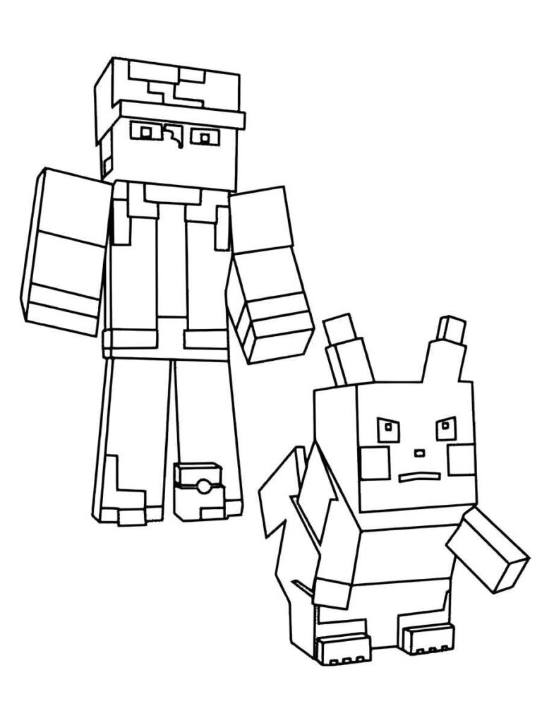 Desenhos de Personagens do Minecraft para Imprimir e Colorir (Mais