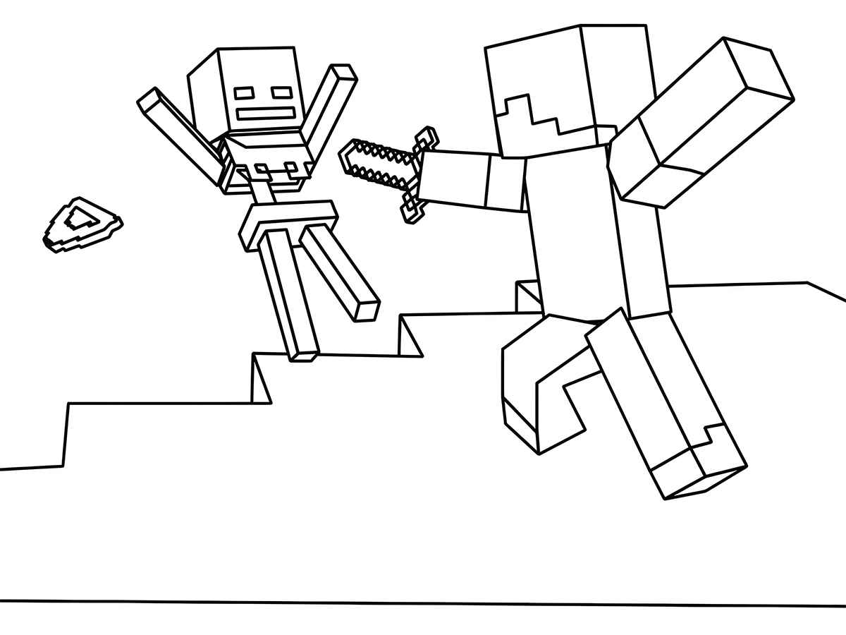 desenhos para colorir minecraft 134