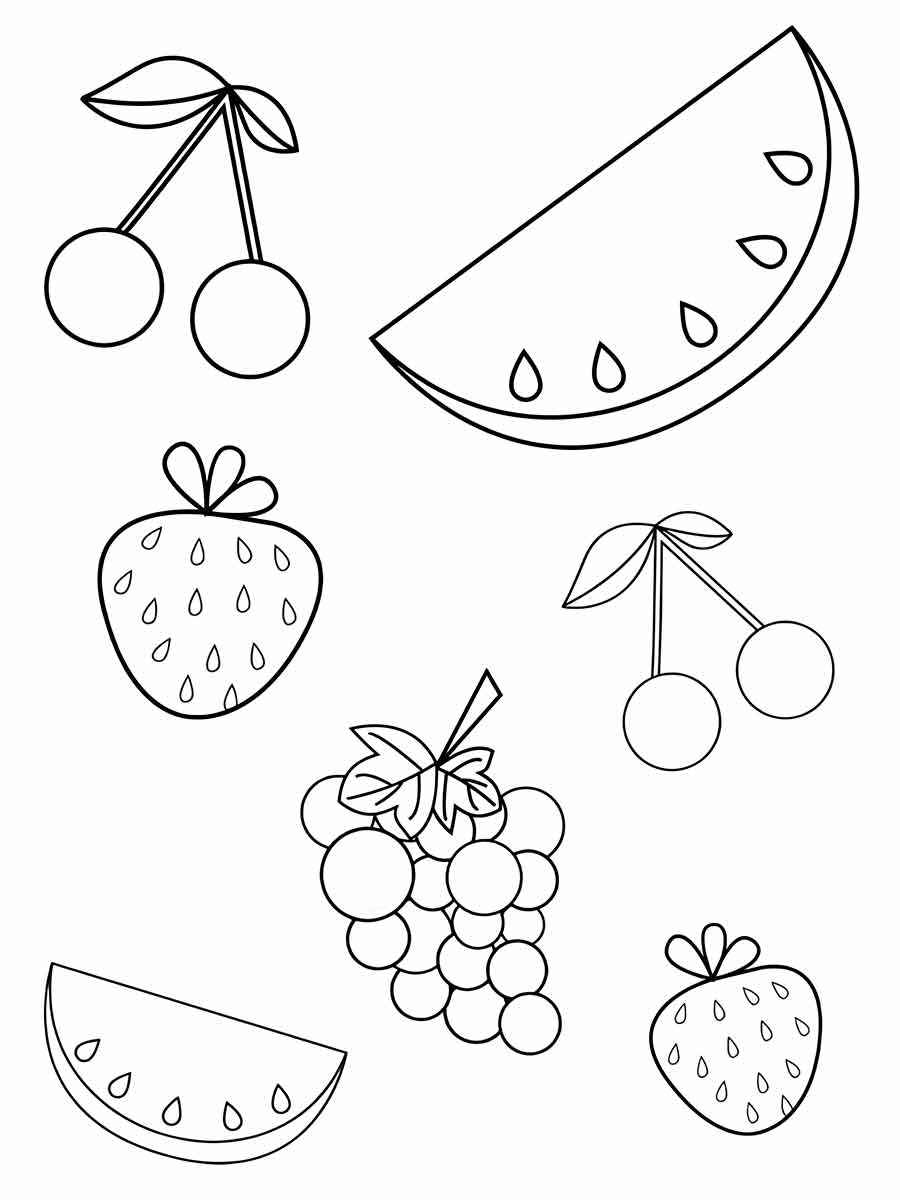 frutas para colorir