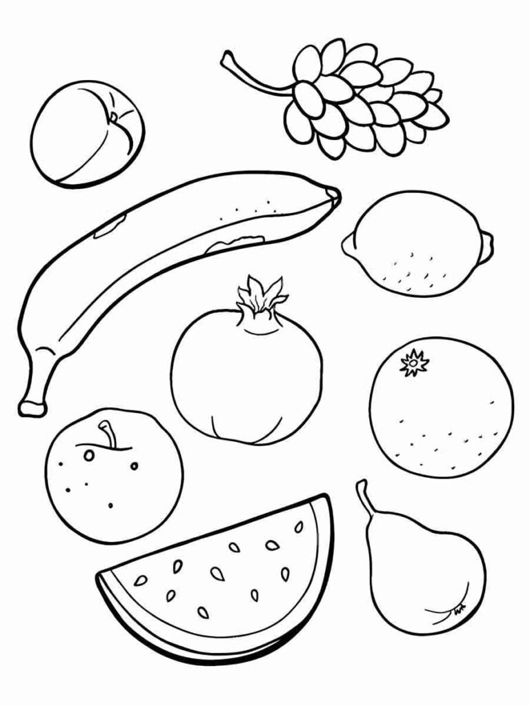 frutas para colorir