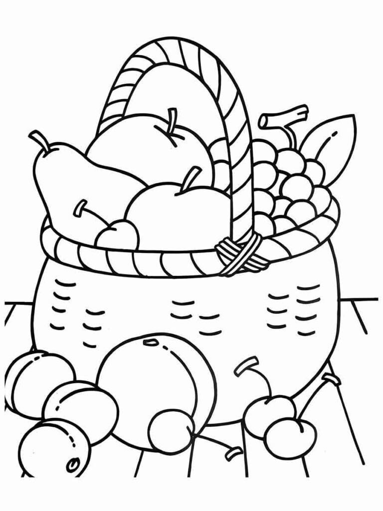 desenhos para colorir frutas