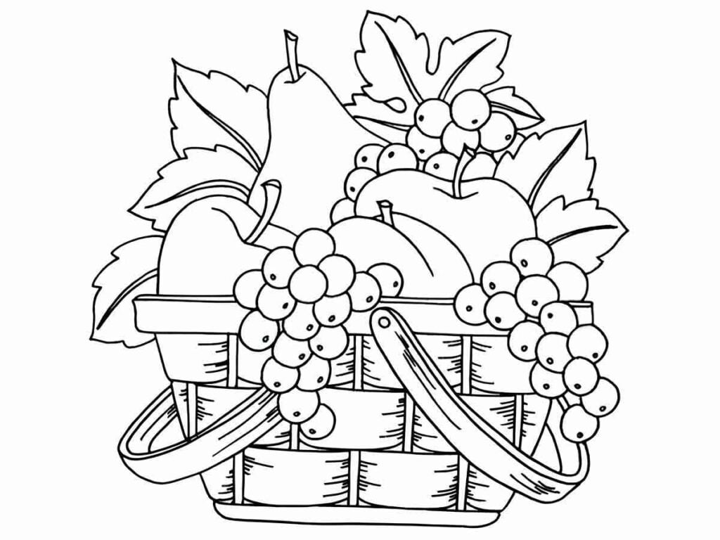 desenhos de frutas para colorir