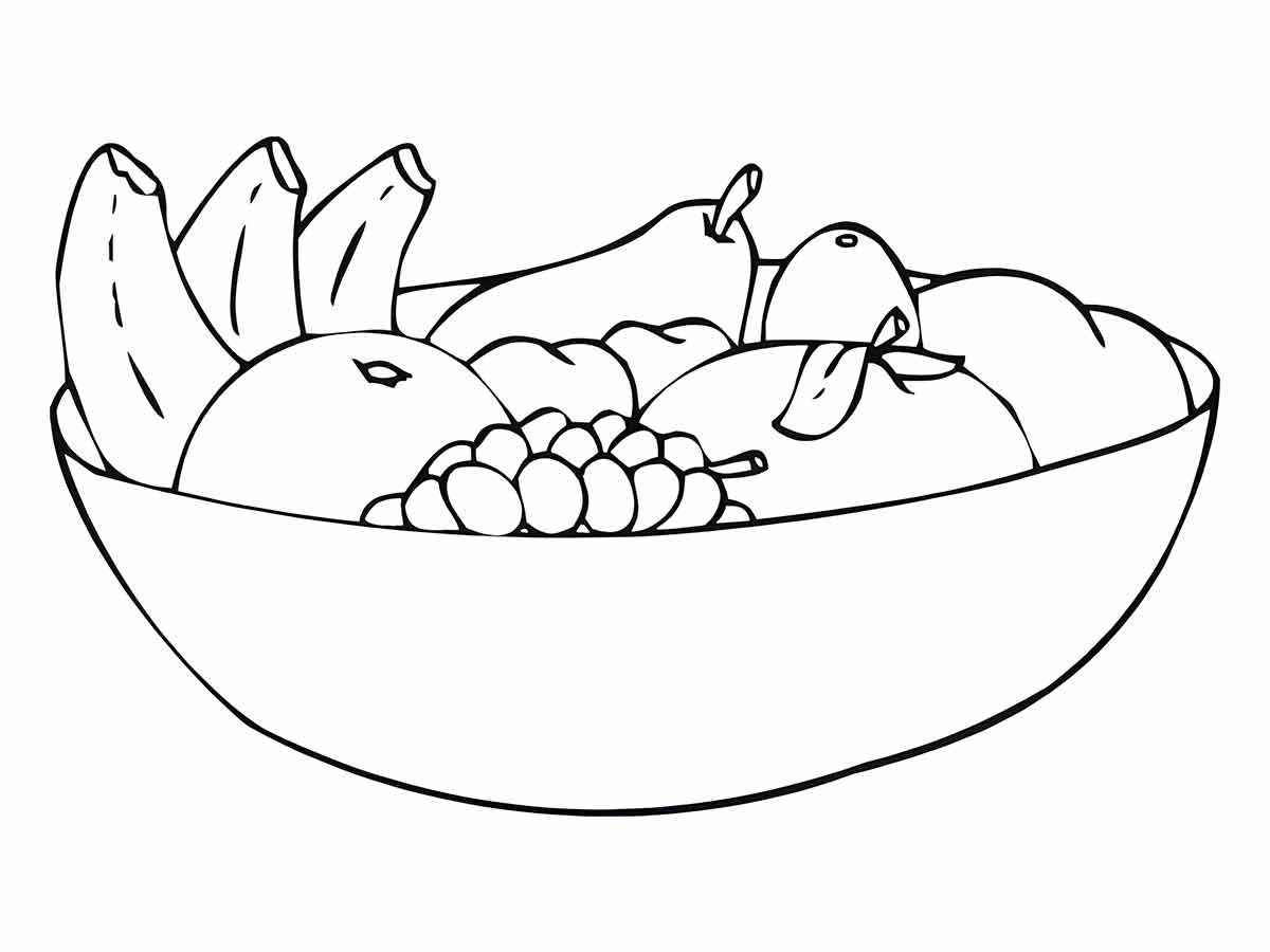 desenho de frutas para colorir e imprimir