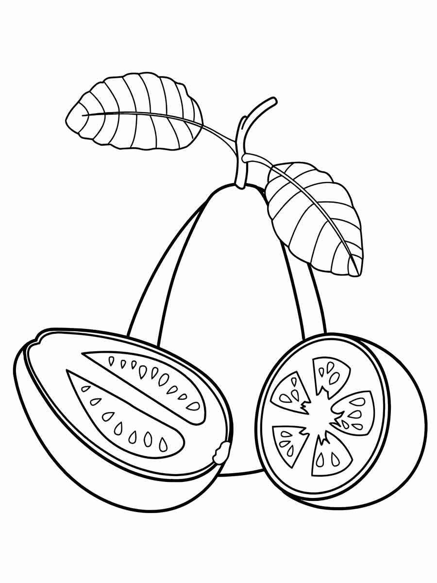 desenho de frutas para colorir e imprimir