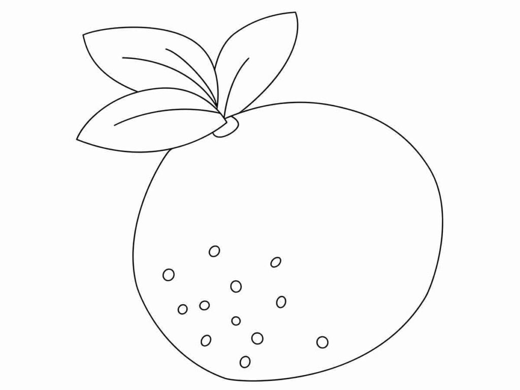 desenho para colorir de fruta