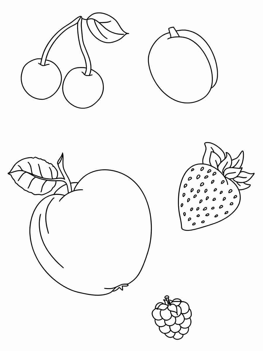 frutas para colorir