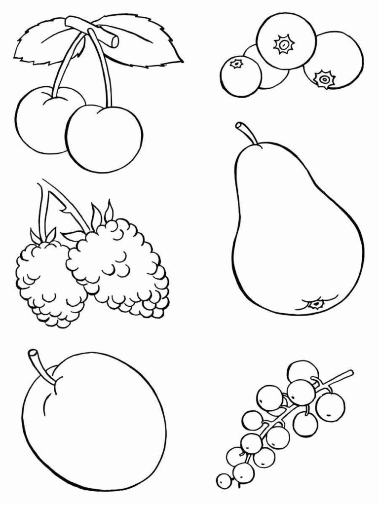 Desenhos para colorir de colorindo as frutas pelos números 