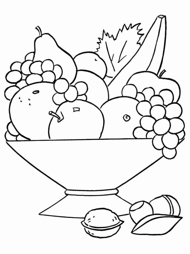 desenhos para colorir frutas