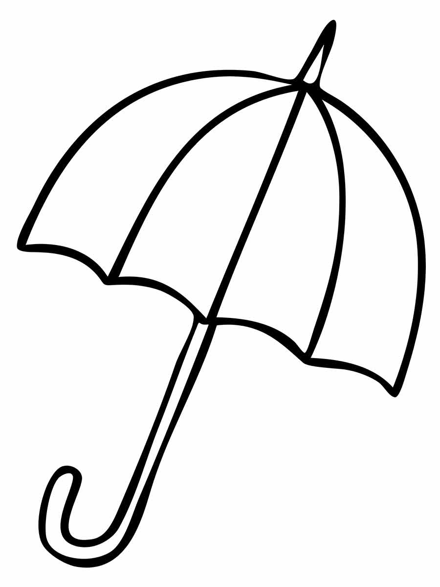 Desenho de Guarda-Chuva para Colorir