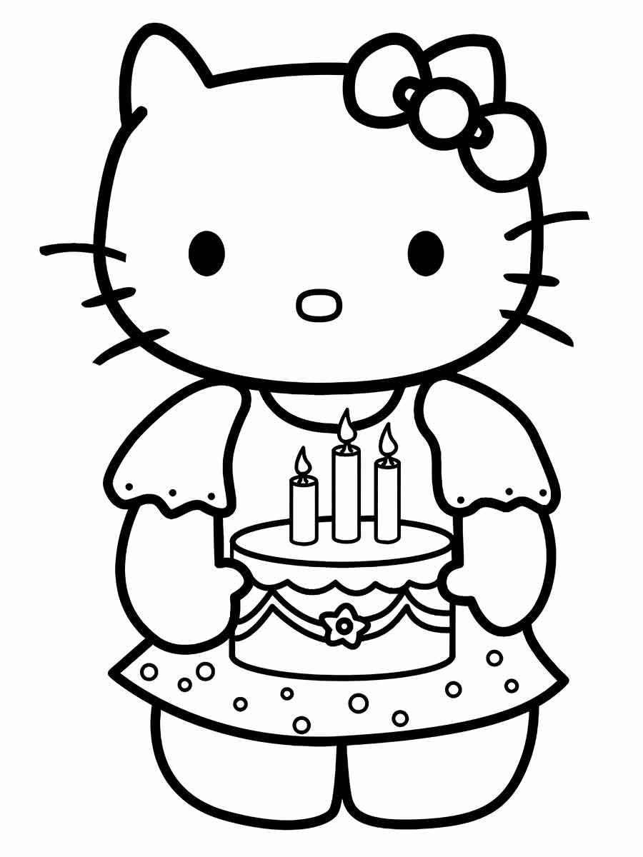 Desenho de Hello Kitty para Colorir