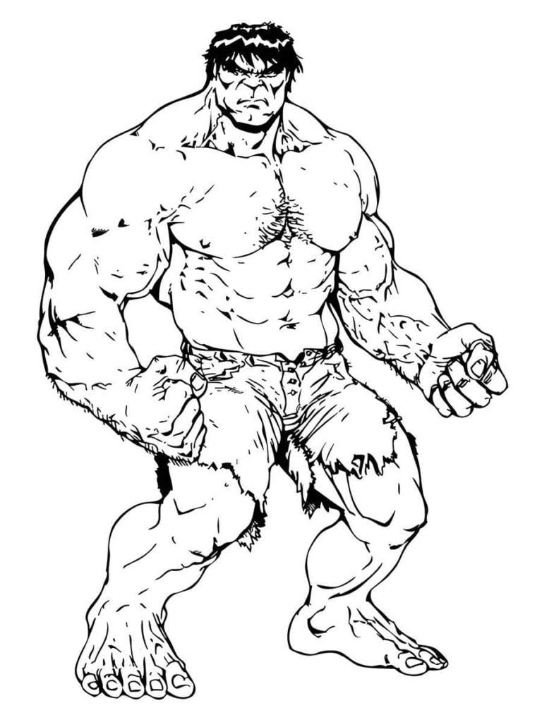 Hulk para colorir